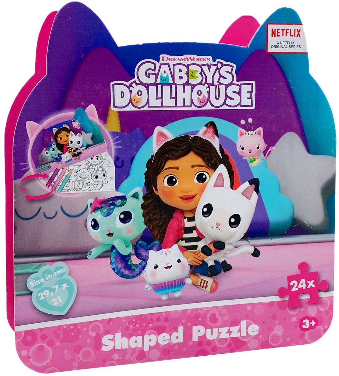 Gabbys Poppenhuis Shaped Puzzel, 24st.